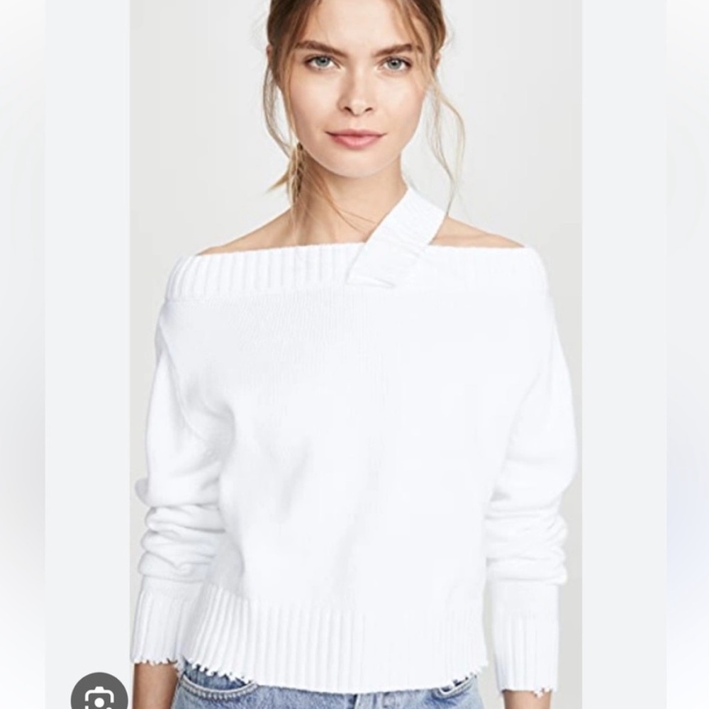 RtA White Off-Shoulder Sweater - Picture 1 of 8